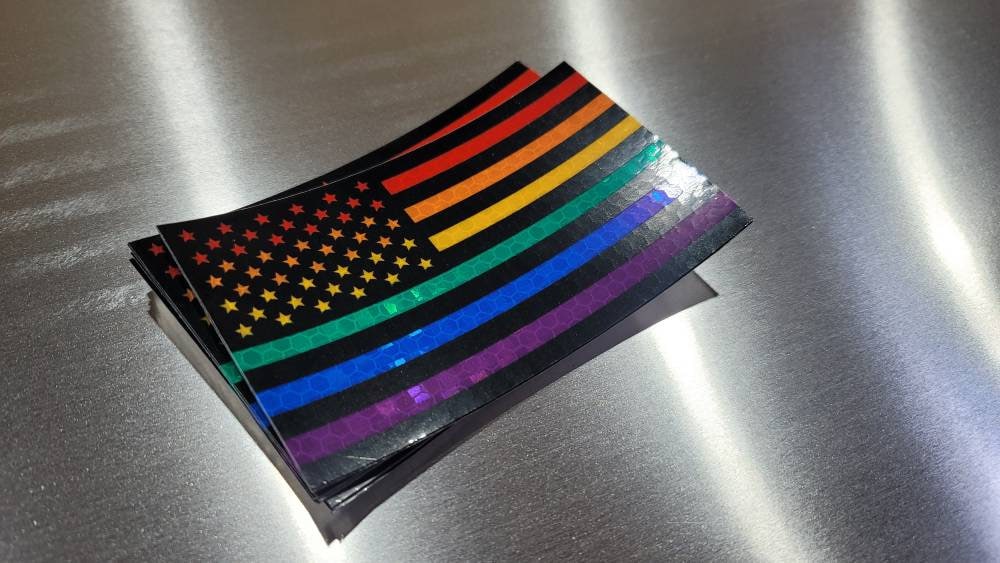 Reflective Rainbow Flames 3M Heat Transfer DECAL PATCHES ONLY 