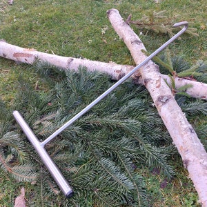 Bergehaken 60cm, Jagd, Bergehilfe, Wildhaken, Wildbergehilfe, Edelstahlhaken