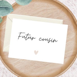 Annonce grossesse cousin, neveu, famille, carte futur cousin