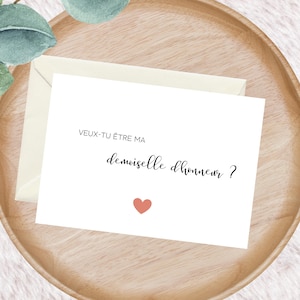 Richiesta di damigella d'onore, regalo per damigella d'onore, sarai la mia damigella d'onore, biglietto, annuncio di matrimonio