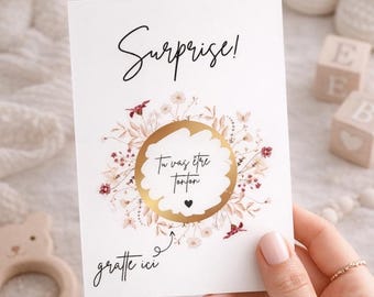 Scratch-off pregnancy announcement card – You're going to be an uncle! – Surprise card announcing the future uncle – Family pregnancy announcement idea