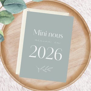 Pregnancy announcement for grandparents, grandma, aunt, dad, uncle, family, friends... - Mini is coming in 2025/2026 - Baby announcement 2025/2026