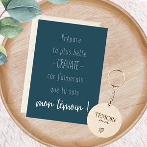 Demande témoin mariage, Annonce témoin homme, cadeau témoin mariage, annonce mariage, Veux-tu être mon témoin?, carte + porte-clé