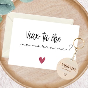 Pedido de madrinha, anúncio de gravidez de madrinha, presente de futura madrinha, cartão + chaveiro