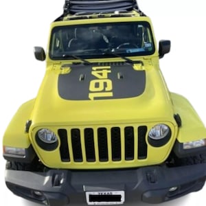 1941 style Hood decal graphics fit for Jeep Wrangler JL and Jeep Gladiator