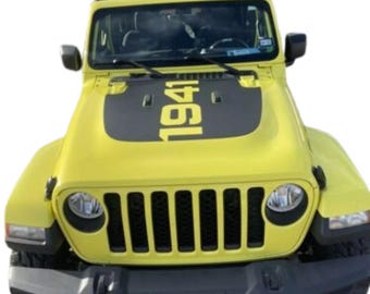 1941 style Hood decal graphics fit for Jeep Wrangler JL and Jeep Gladiator