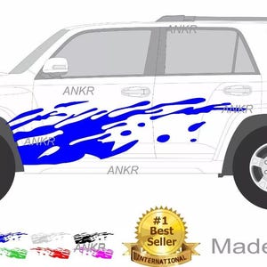 Linke und rechte Vinylgrafik-Schlammspritzen-Aufkleber UNIVERSALgröße für JEDE LKW