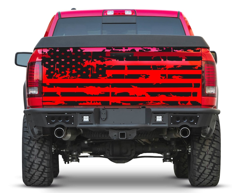 AMERICAN FLAG for tailgate truck rear graphics vinyl decal Etsy
