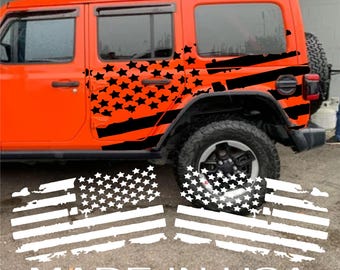 Any COLORS , Any SIZE - Graphics decals American flag - Made in USA