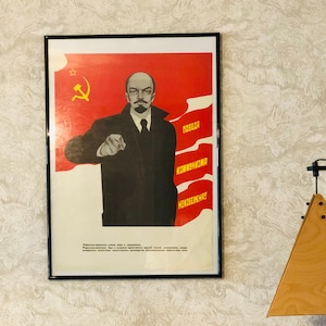 Carteles originales de propaganda soviética: Lenin, Paz, PCUS, KPSS, Victoria, Leonid Brézhnev