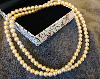 Collana vintage con perle finte a scalare - Gioielli da sposa anni '80