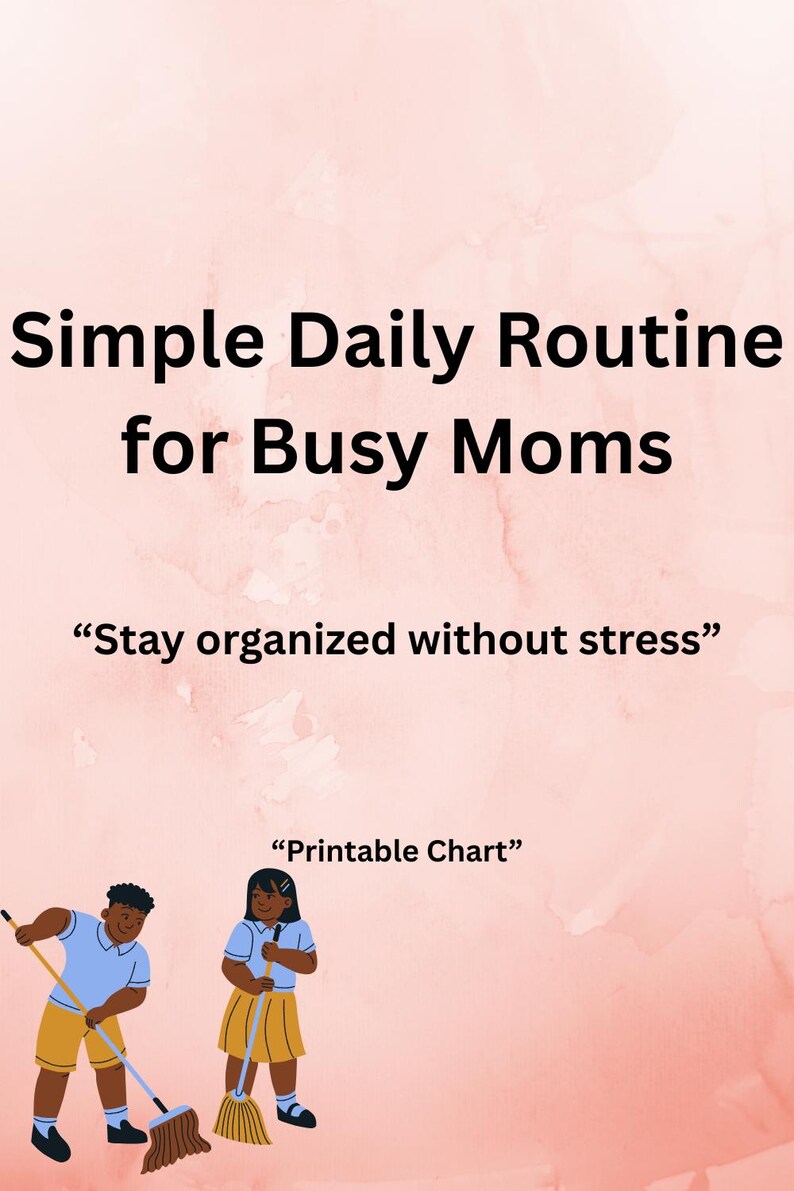 Daily Routine Chart for Moms | Autism Friendly Planner (printable) - Etsy