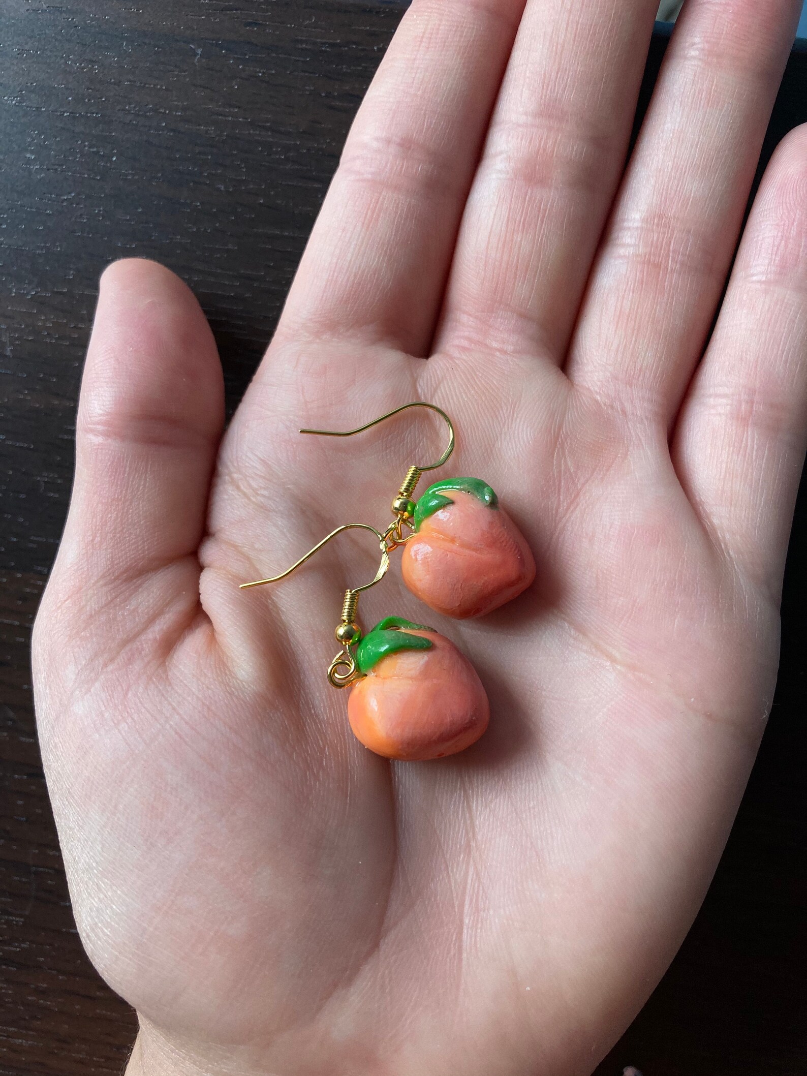 Just Peachy Polymer Clay Peach Earrings Etsy