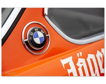 BMW CSL Batmobile Roundel auf Aluminium