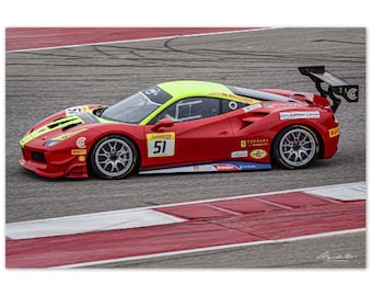 Ferrari 488 GTB Challenge #51 auf Aluminium