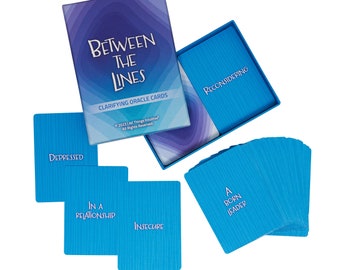 Between The Lines Clarifying Oracle Cards - 108 Poker-Sized Oracle Cards, Zodiac Signs, Yes/No Answers, Character Traits & Timing