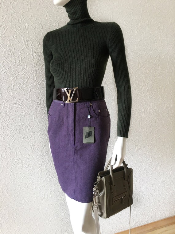 90s Junior Gaultier High Waisted Skirt IT46 - Jean