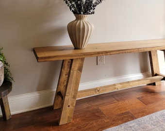 Simply Beautiful Solid wood entryway bench / end of bed bench / window bench / plant bench