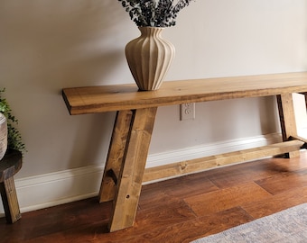 Simply Beautiful Solid wood entryway bench / end of bed bench / window bench / plant bench