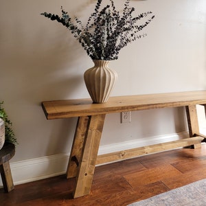 Simply Beautiful Solid wood entryway bench / end of bed bench / window bench / plant bench