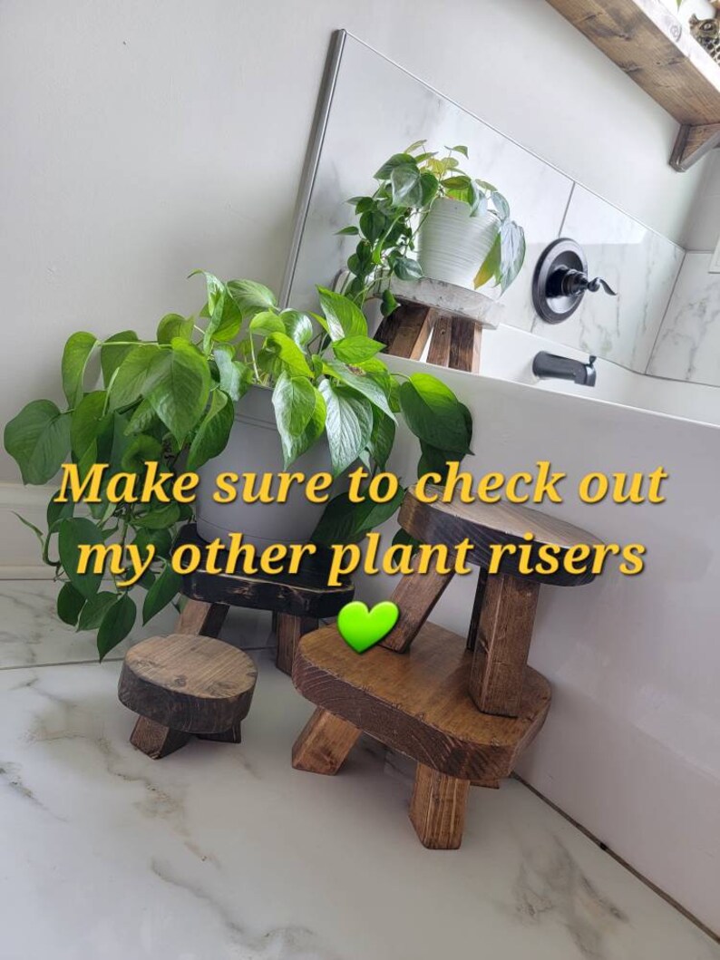 Solid Wood Rustic Plant Stand / Riser / Farmhouse Decor 5in Etsy