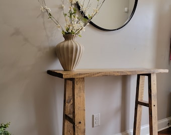 Solid wood rustic entryway table/ console table / hall table