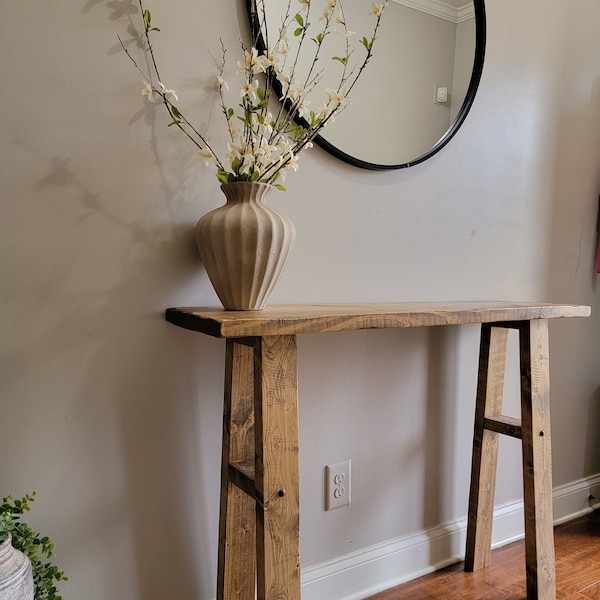Solid wood rustic entryway table/ console table / hall table