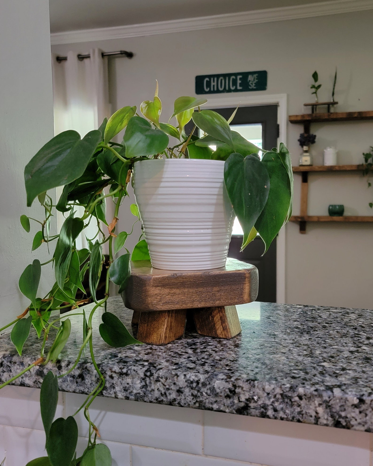 Solid Wood Rustic Plant Stand / Riser / Farmhouse Decor 5in Etsy