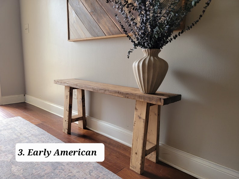 Solid Wood Rustic Entryway Bench / End of Bed Bench / Window Etsy