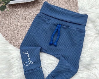 Pumphose Baby, Mitwachshose, Hose Blau, Kinderhose, Schlupfhose, Hosen Jungs, Hosen Mädchen, Kindermode // 3sew1kids