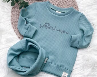 Sweatshirt Kinder, Kinderpullover mit Traktor, Kinderpulli, Baby Pullover, Oversized Sweater, Kindermode // 3sew1kids