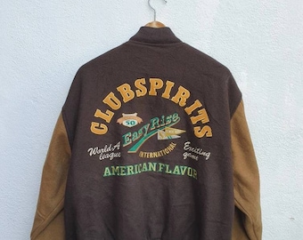 Chaqueta bomber de lana Vintage Clubspirits Easy Rise American Flavor