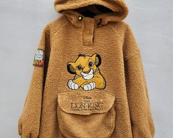 Chaqueta con capucha reversible personalizada Samba de El Rey León de Disney vintage