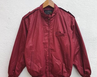 Chaqueta Golden Bear de Jack Nicklaus, estilo vintage de los 90, color granate, talla M.