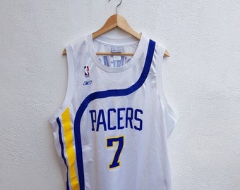 Camiseta de baloncesto Reebok vintage de los Indiana Pacers de la NBA, Jermaine O'Neal, talla XL, de los años 90.