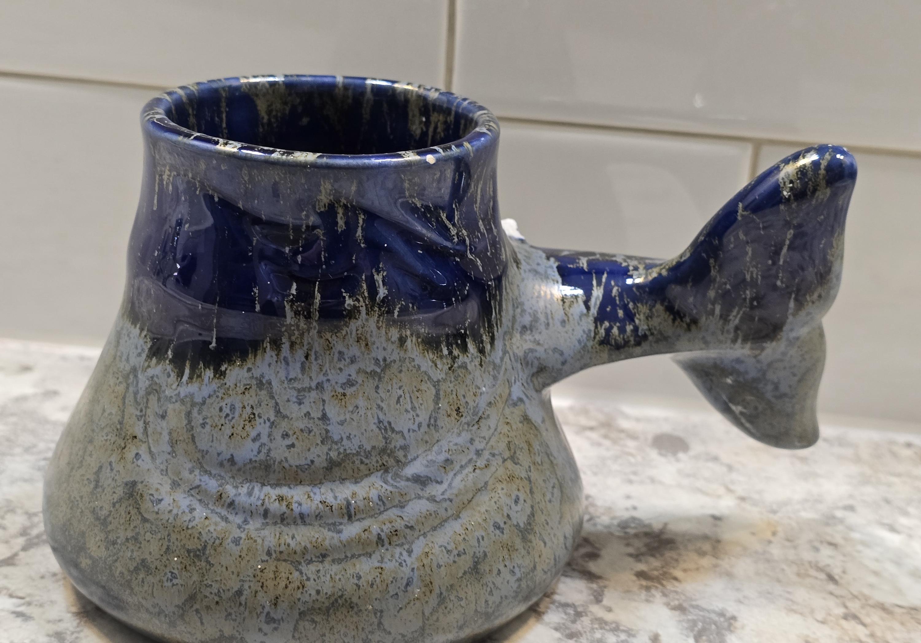 【Doug Wylie】陶器  クジラ  フラワーベース　　花瓶  USA Doug Wylie】陶器 クジラ フラワーベース花瓶 USA