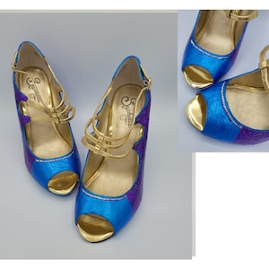 Gold one inch heels hot sale