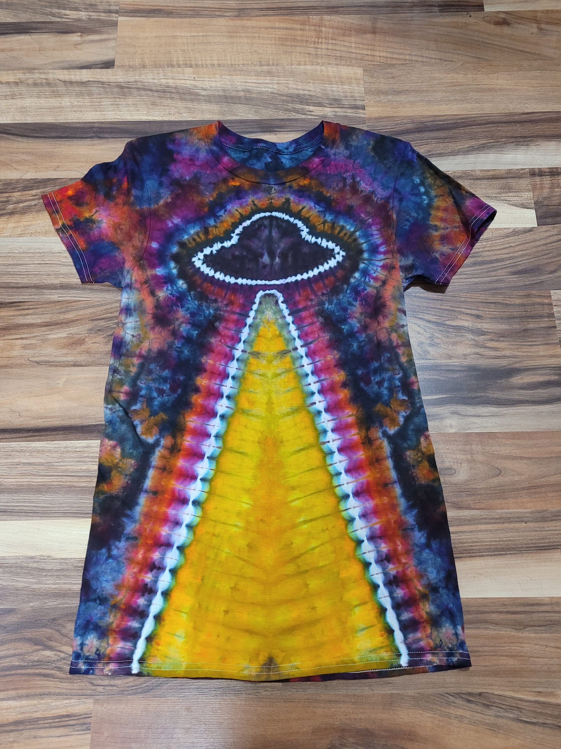Alien Print Tie Dye Tee Dress The Alien Invasion Tie Dye Long