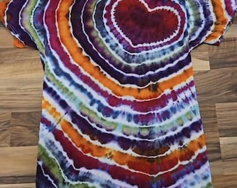 Heart ~ Shockwaves ice dye tie dye t shirt Adult sizes small to 2xl