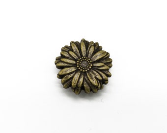 Flor de botón, Edelweiss – latón, bronce