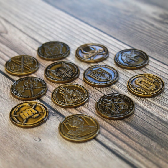 All Class Character Token Set 12 Coins, RPG Coins, Character Tokens,  Miniatures, Hero Coins, TTRPG Accessories, Game Master Gift, RPG Gift 