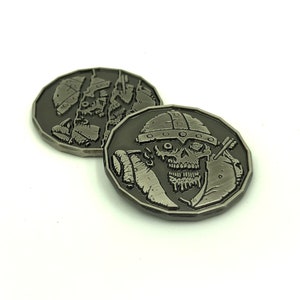 Zombie Monster Coin Token Pack for Dungeons & Dragons | DnD | Dungeon Terrain | Miniature and Tabletop Gaming