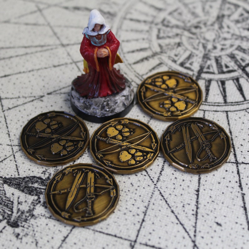 Ranger Character Coin Token Pack for Dungeons & Dragons DnD Dungeon Terrain Miniature and Tabletop Gaming image 2