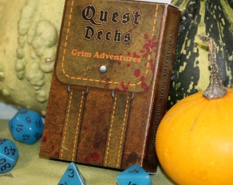 Quest Decks: Grim Adventurers | Adventure Cards for Dungeons and Dragons, D&D 5e, Pathfinder, and DND RPG Games