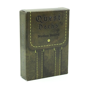Quest Decks: The Notice Board, Side Quest Deck, Plot Hook, Adventure Deck, RPG Prop, Gaming Accessories, 45 Adventure Cards for RPG Games,