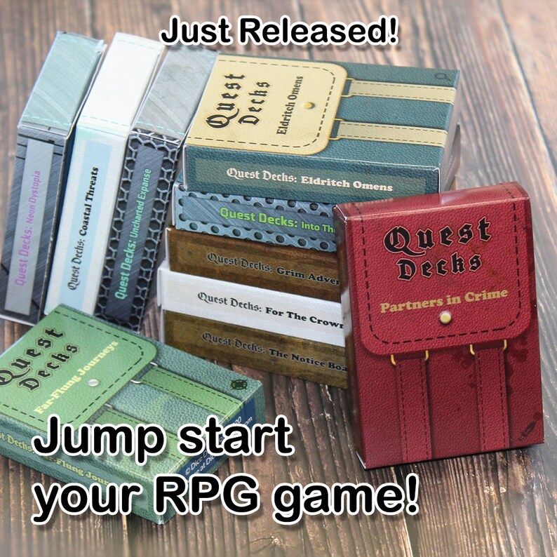 Quest Decks 10 Pack Side Quest Deck Adventure Generator Etsy Canada