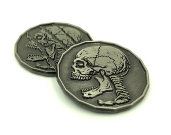 Skeleton Monster Coin Token Pack for Dungeons & Dragons, DnD, Dungeon Terrain Miniature, Tabletop Gaming, Undead, Adventure Enemies, Minis