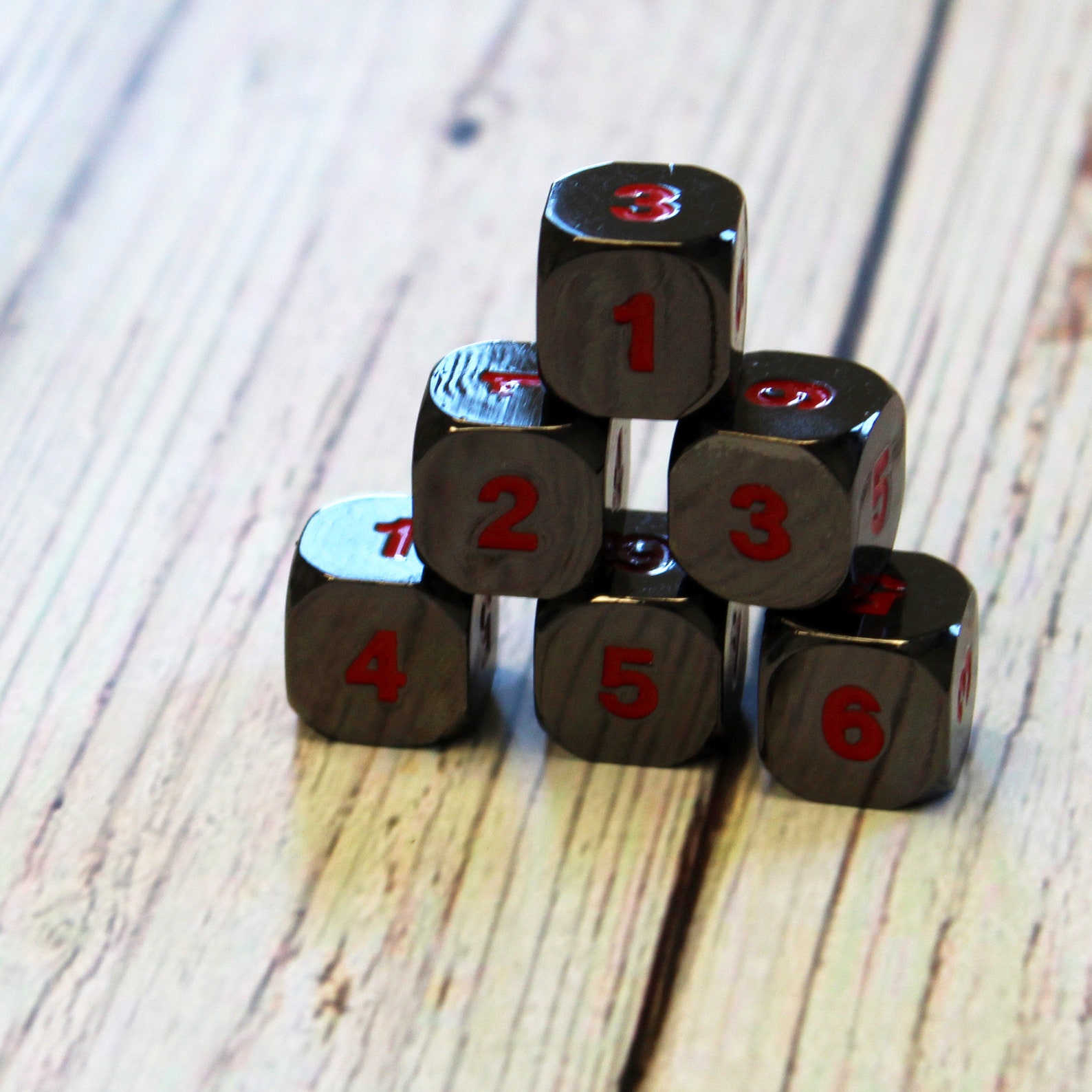 Metal Black Ember D6 Dice Set Solid Metal Dice Set for Dnd Etsy New