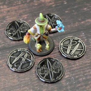 Ranger Character Coin Token Pack for Dungeons & Dragons DnD Dungeon Terrain Miniature and Tabletop Gaming image 4