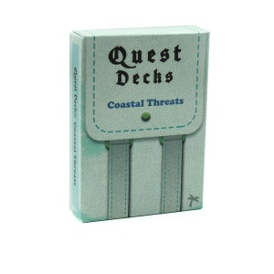 Quest Decks: Coastal Threats, Side Quest Deck, Plot Hooks, Adventure Deck, RPG Prop, Gaming Accessories, 45 Adventure Cards for RPG Games